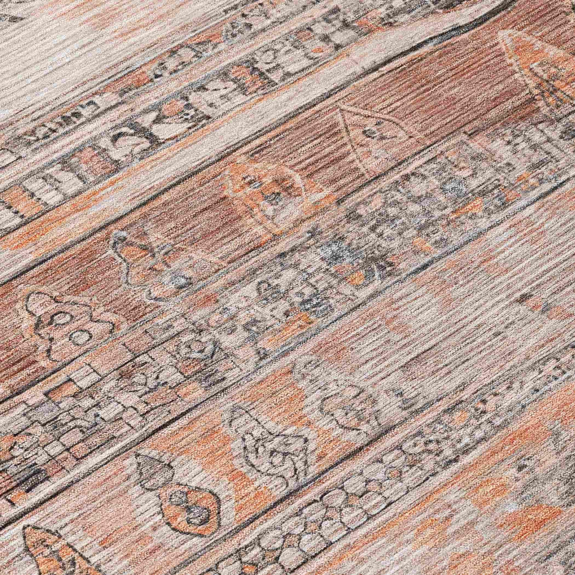 Addison Rugs Saelanor Orange Washable Indoor-Outdoor Rug