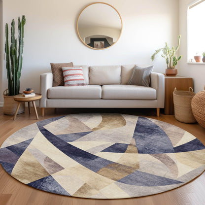 Addison Rugs Saelara Blue Washable Indoor-Outdoor Rug