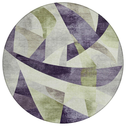 Addison Rugs Saelara Purple Washable Indoor-Outdoor Rug
