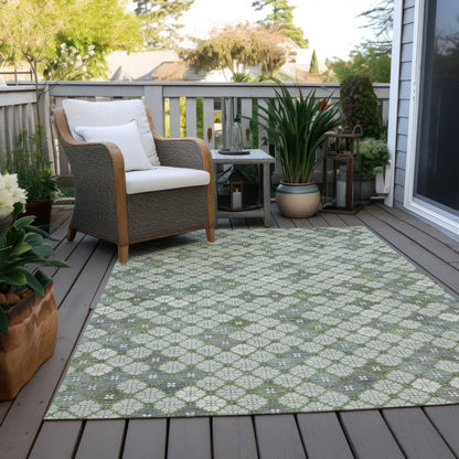 Addison Rugs Saelaris Green Washable Indoor-Outdoor Rug