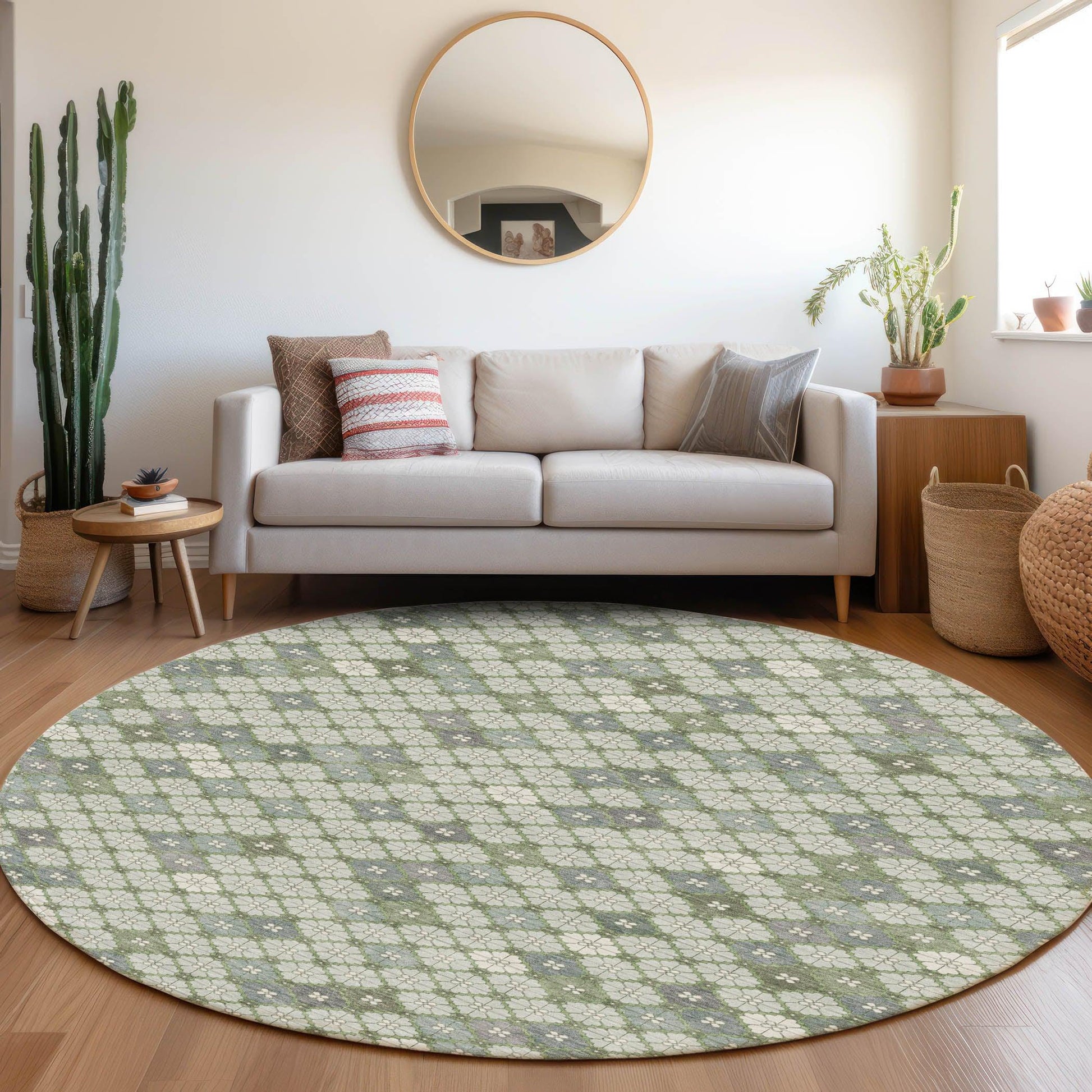 Addison Rugs Saelaris Green Washable Indoor-Outdoor Rug