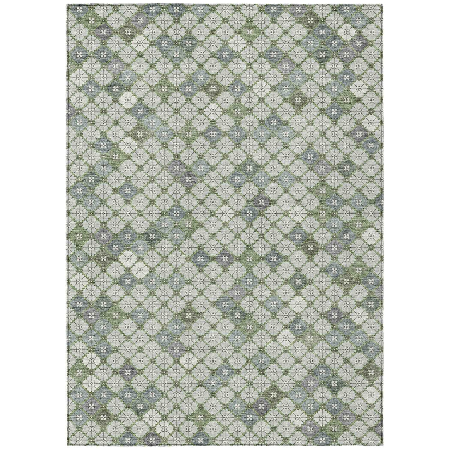 Addison Rugs Saelaris Green Washable Indoor-Outdoor Rug