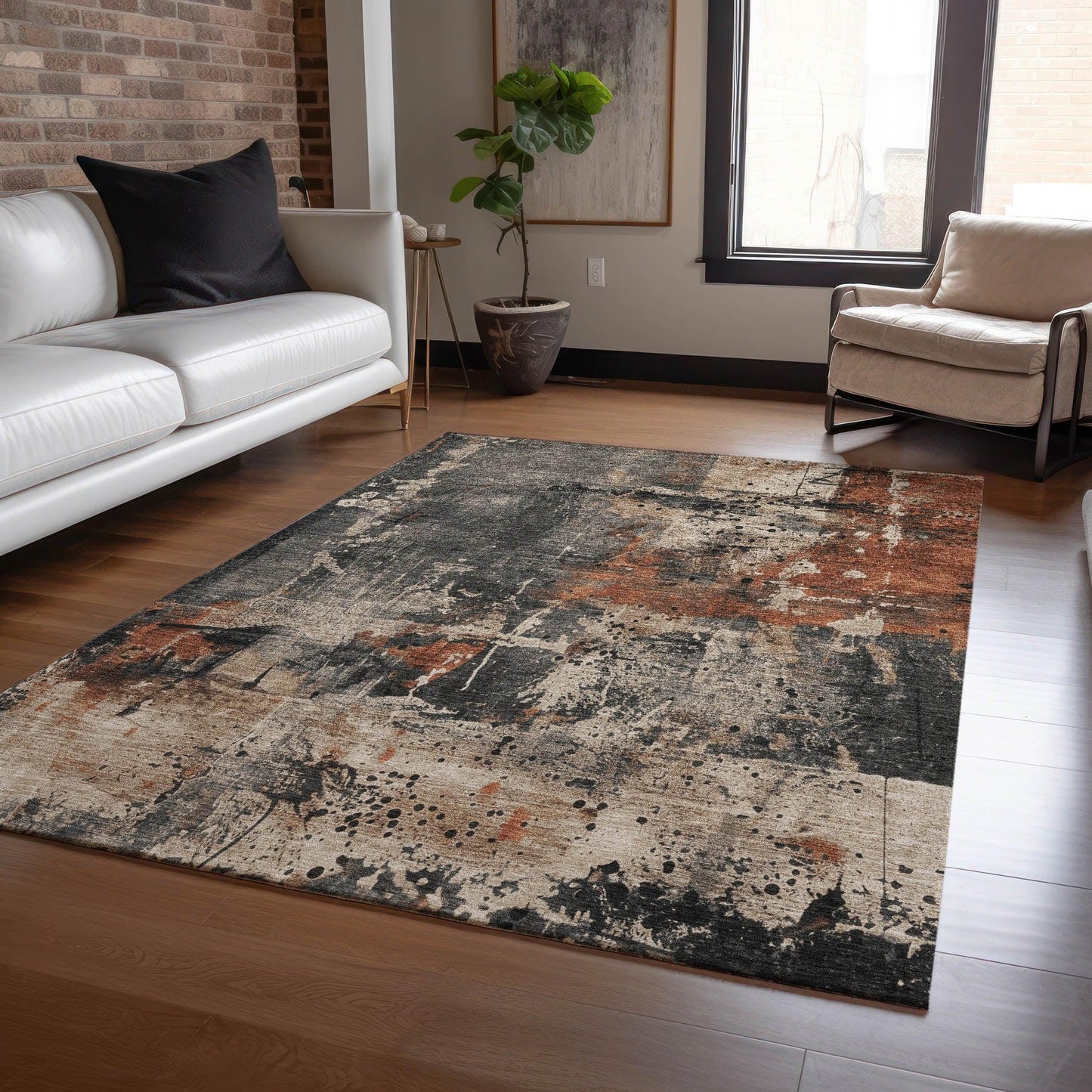 Addison Rugs Saelien Brown Washable Indoor-Outdoor Rug