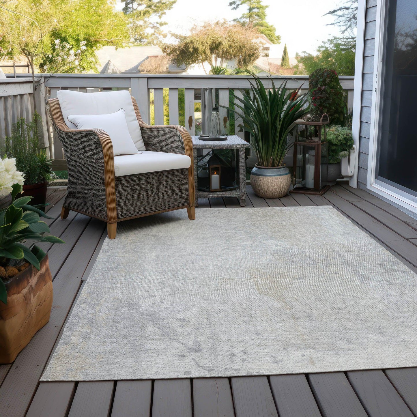 Addison Rugs Saelion Ivory Washable Indoor-Outdoor Rug