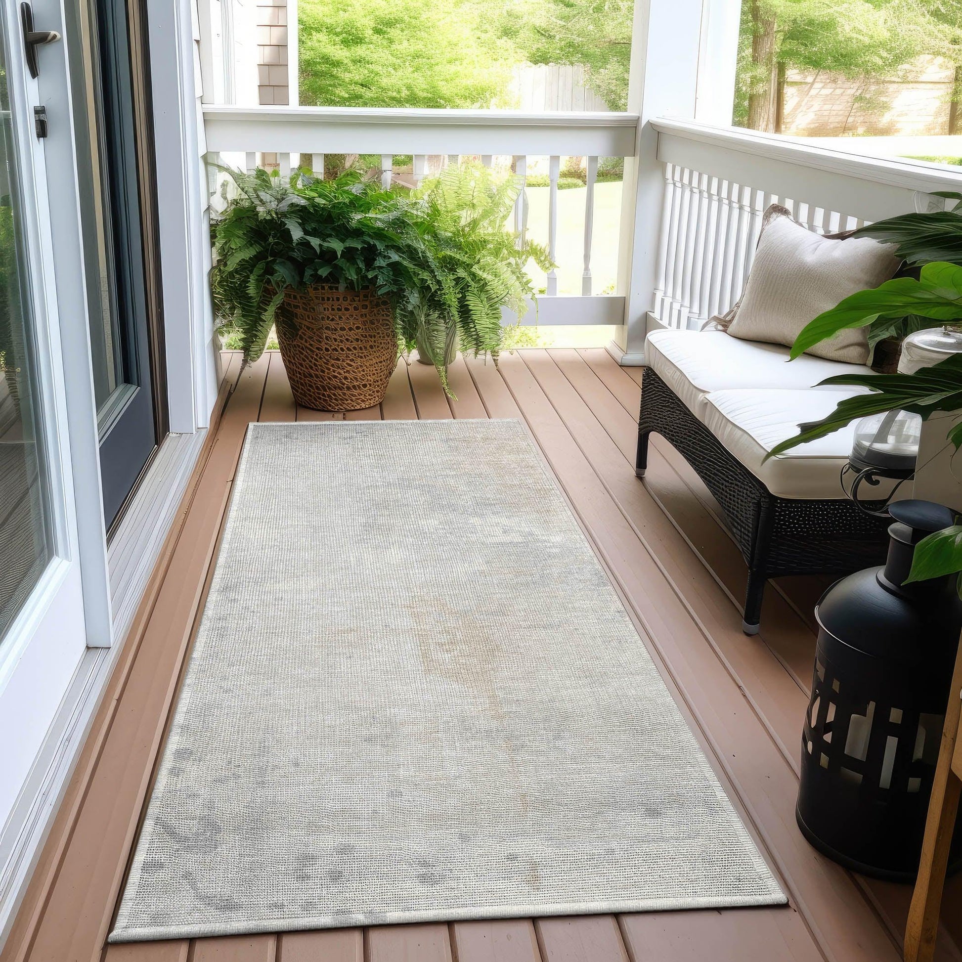 Addison Rugs Saelion Ivory Washable Indoor-Outdoor Rug