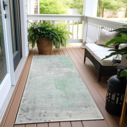Addison Rugs Saelion Green Washable Indoor-Outdoor Rug