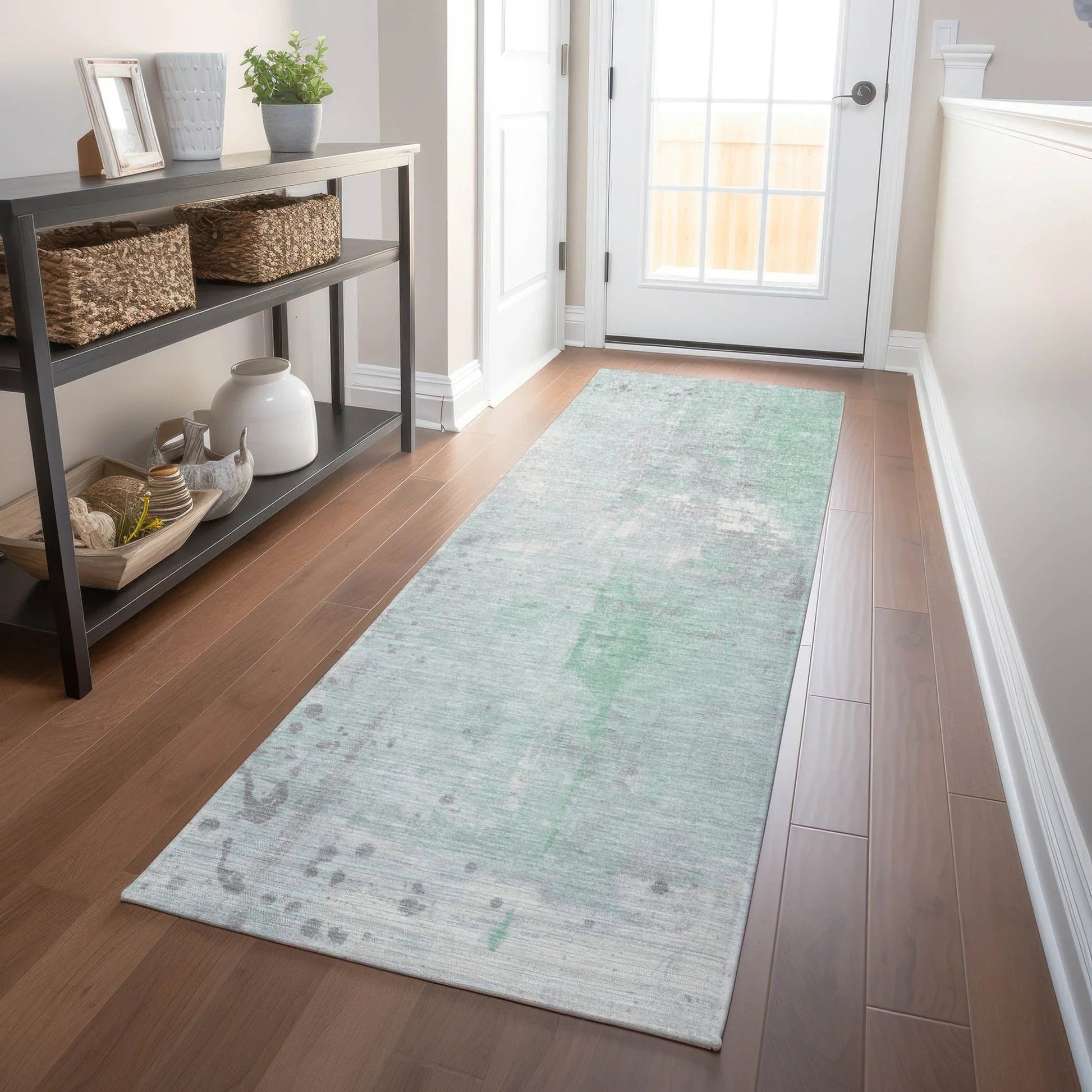 Addison Rugs Saelion Green Washable Indoor-Outdoor Rug