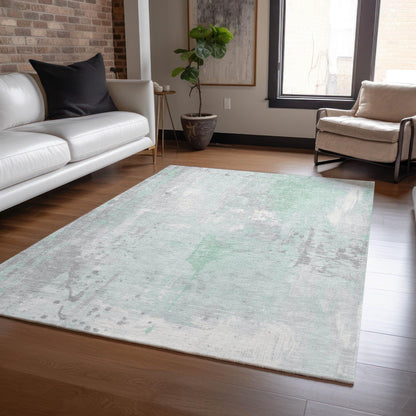 Addison Rugs Saelion Green Washable Indoor-Outdoor Rug