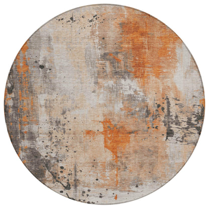 Addison Rugs Saelion Orange Washable Indoor-Outdoor Rug