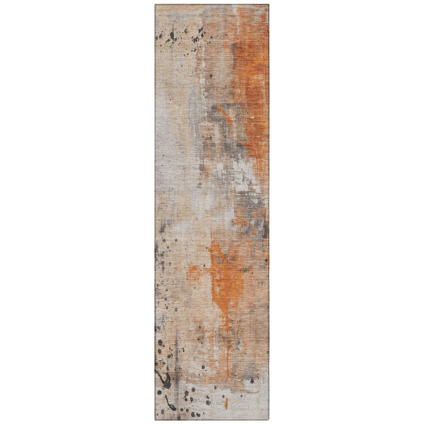 Addison Rugs Saelion Orange Washable Indoor-Outdoor Rug