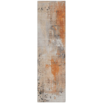 Addison Rugs Saelion Orange Washable Indoor-Outdoor Rug