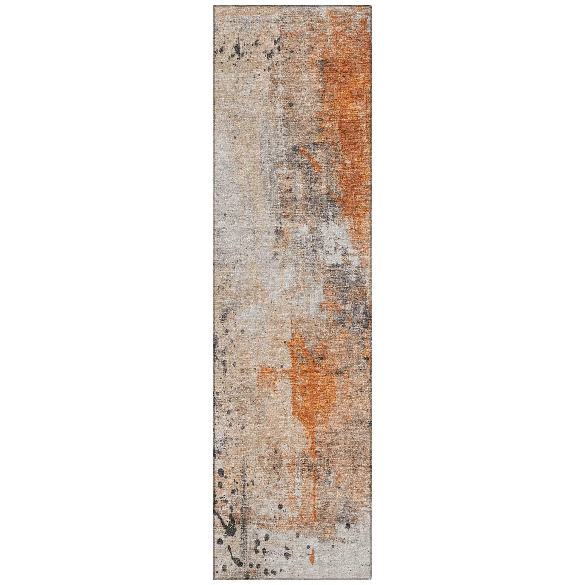 Addison Rugs Saelion Orange Washable Indoor-Outdoor Rug