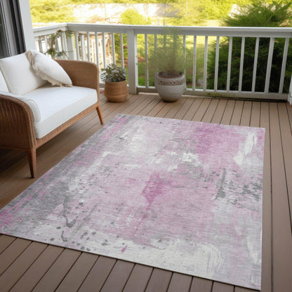 Addison Rugs Saelion Pink Washable Indoor-Outdoor Rug