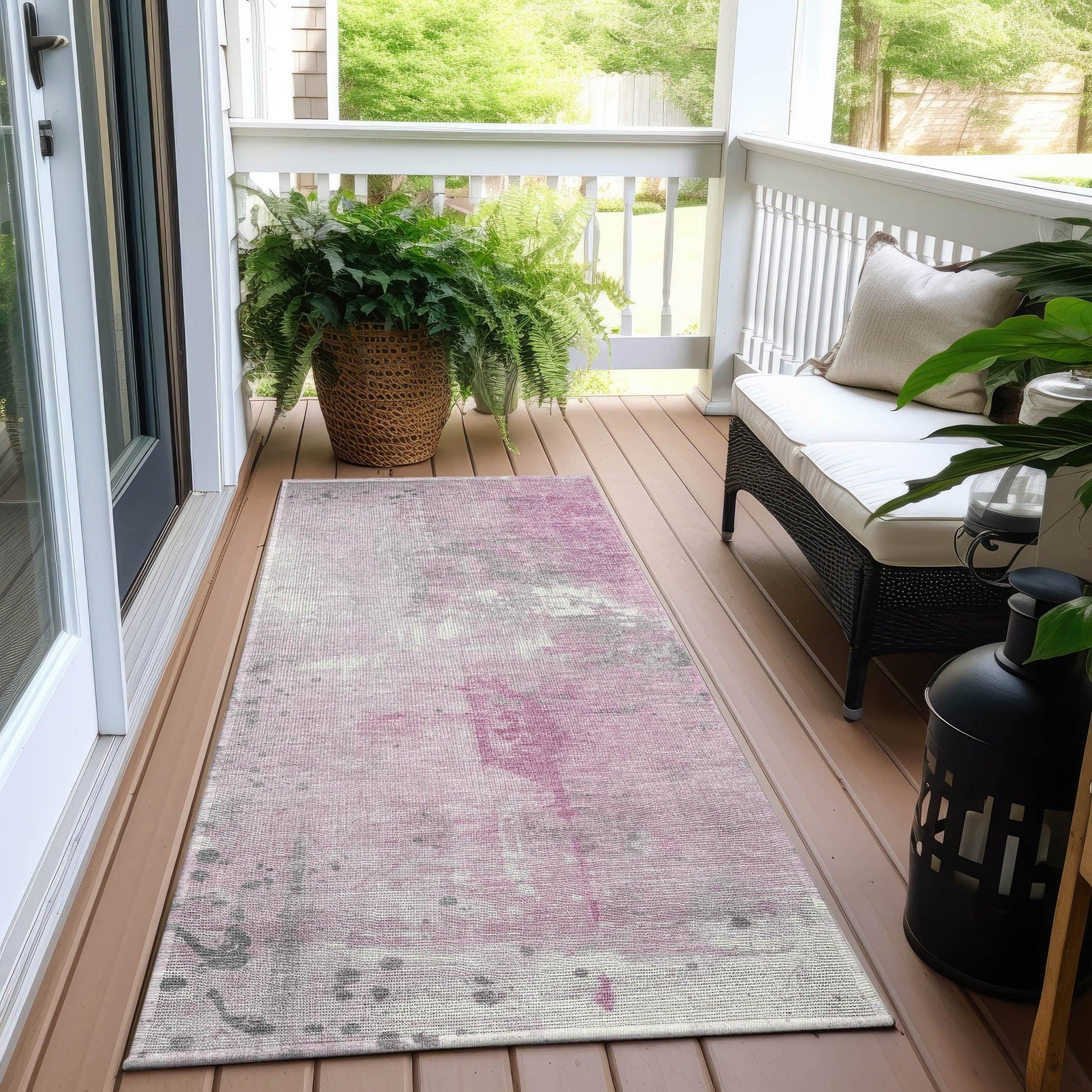 Addison Rugs Saelion Pink Washable Indoor-Outdoor Rug