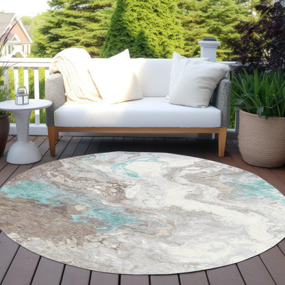 Addison Rugs Saelira Teal Washable Indoor-Outdoor Rug
