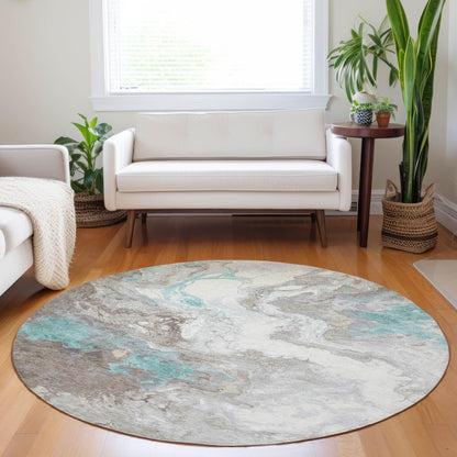 Addison Rugs Saelira Teal Washable Indoor-Outdoor Rug