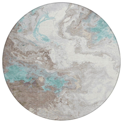 Addison Rugs Saelira Teal Washable Indoor-Outdoor Rug