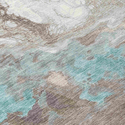 Addison Rugs Saelira Teal Washable Indoor-Outdoor Rug