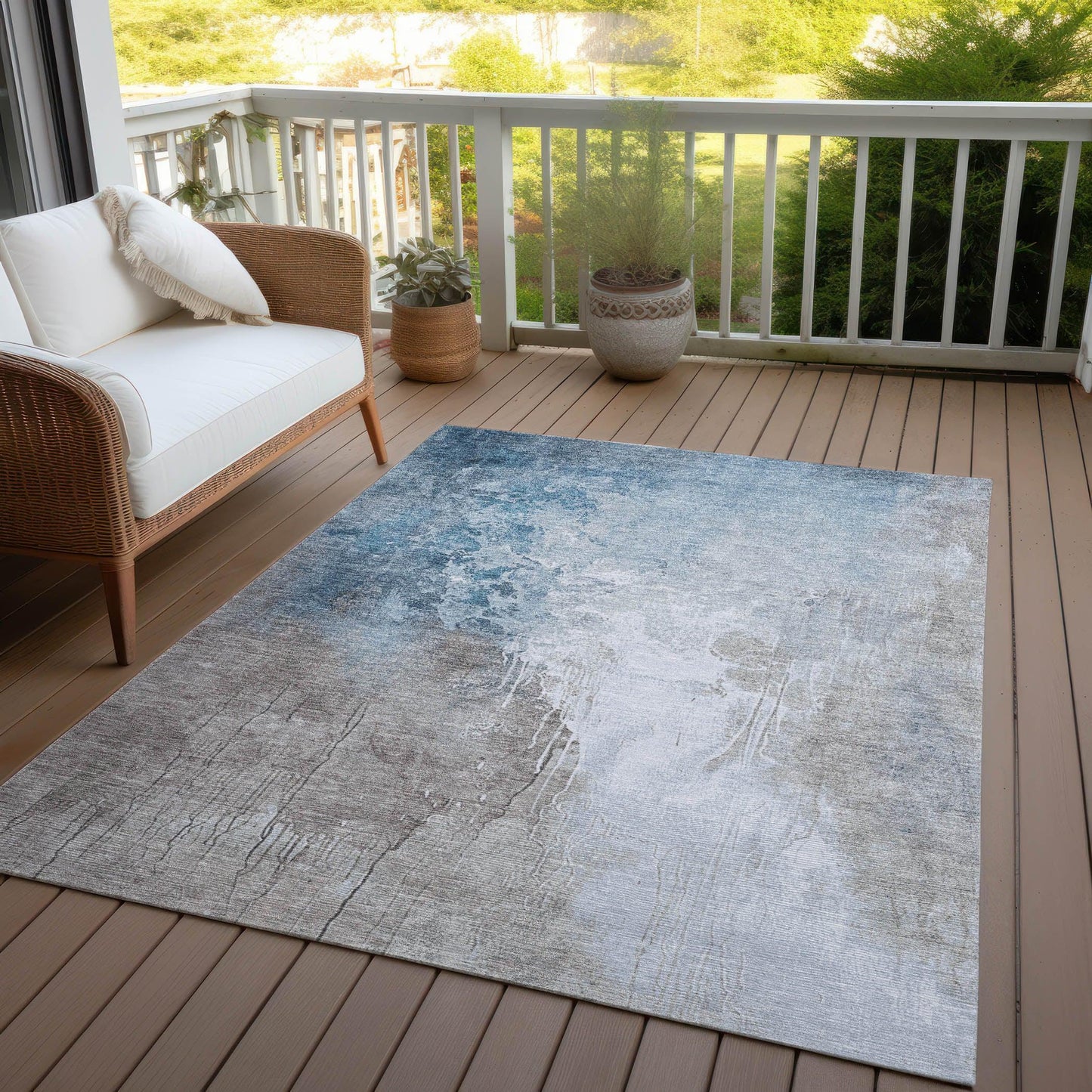 Addison Rugs Saelius Denim Washable Indoor-Outdoor Rug