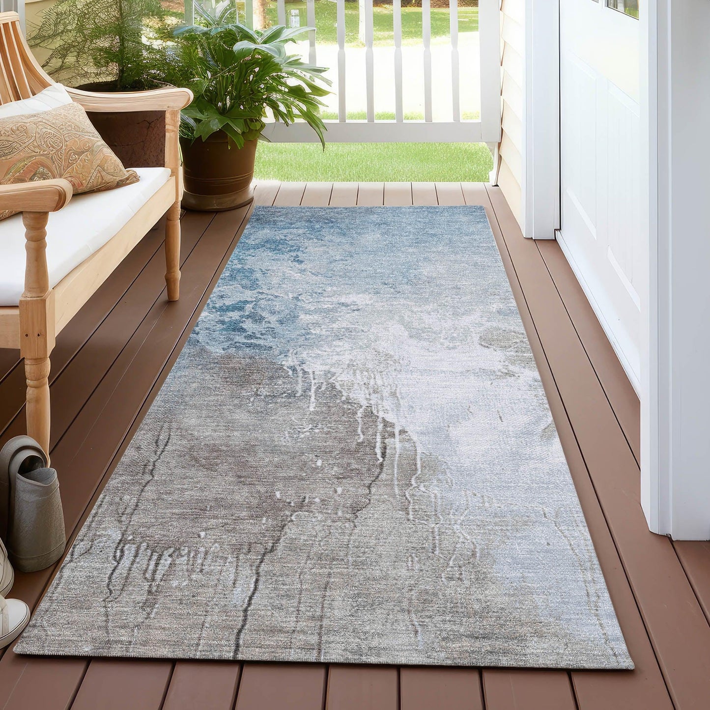 Addison Rugs Saelius Denim Washable Indoor-Outdoor Rug