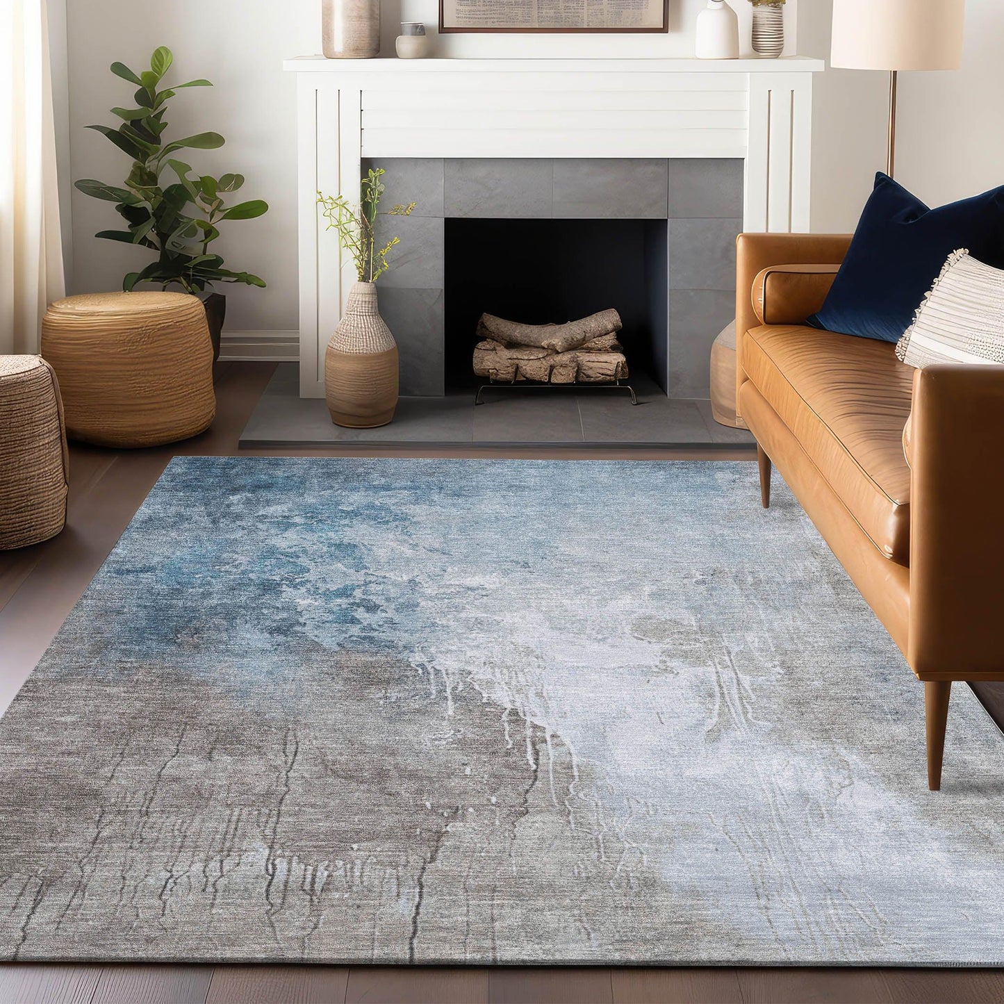 Addison Rugs Saelius Denim Washable Indoor-Outdoor Rug