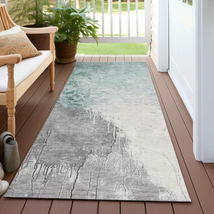 Addison Rugs Saelius Blue Washable Indoor-Outdoor Rug
