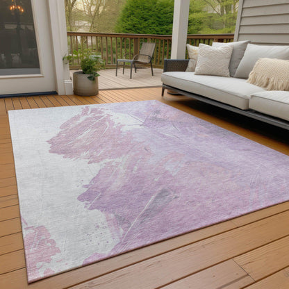 Addison Rugs Saelon Purple Washable Indoor-Outdoor Rug