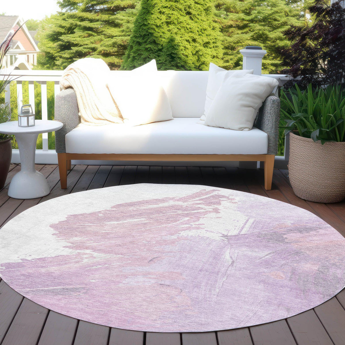 Addison Rugs Saelon Purple Washable Indoor-Outdoor Rug