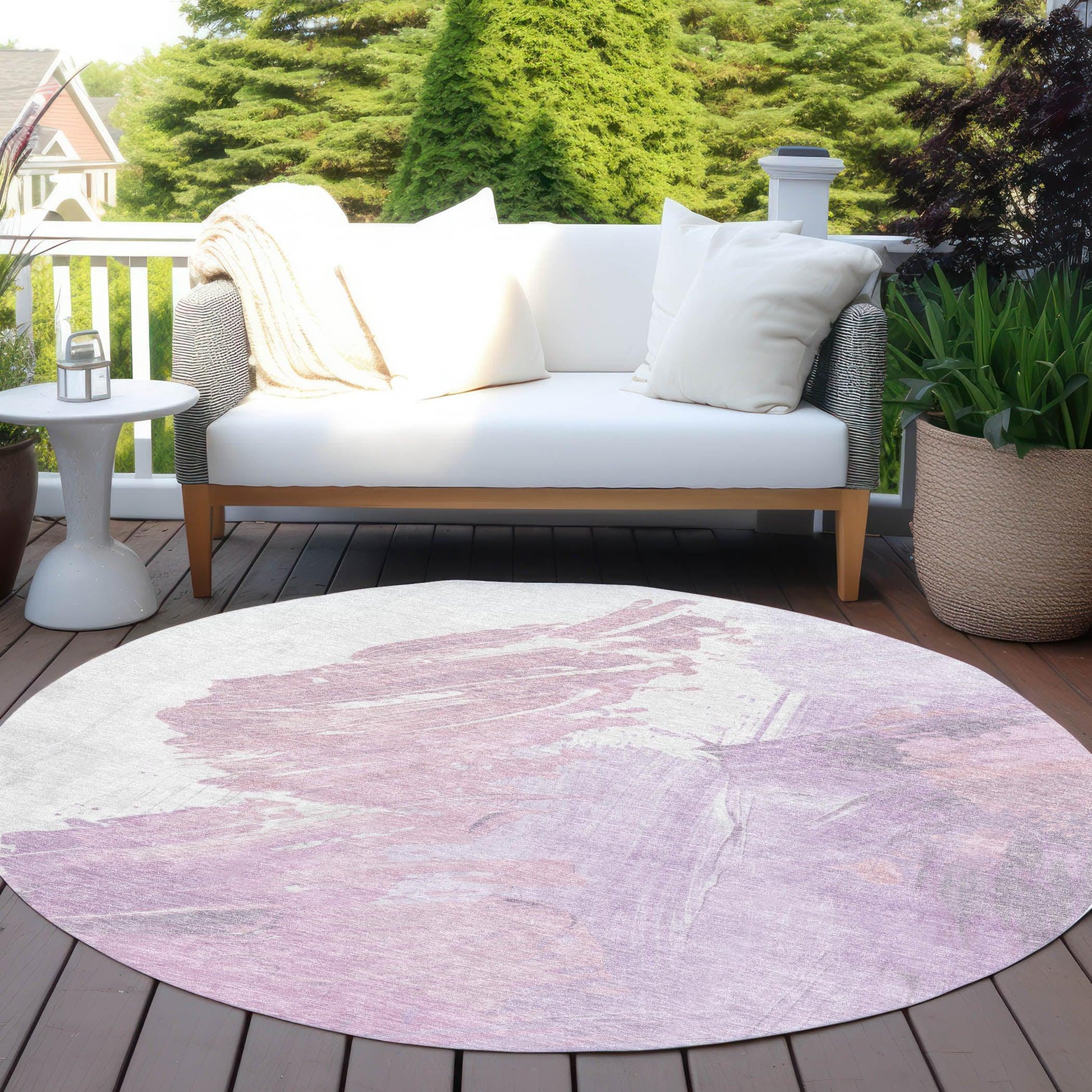 Addison Rugs Saelon Purple Washable Indoor-Outdoor Rug