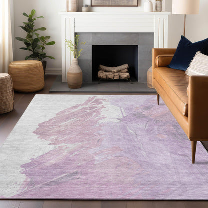 Addison Rugs Saelon Purple Washable Indoor-Outdoor Rug