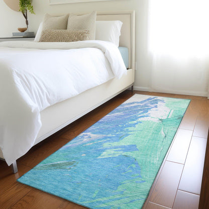 Addison Rugs Saelon Blue Washable Indoor-Outdoor Rug