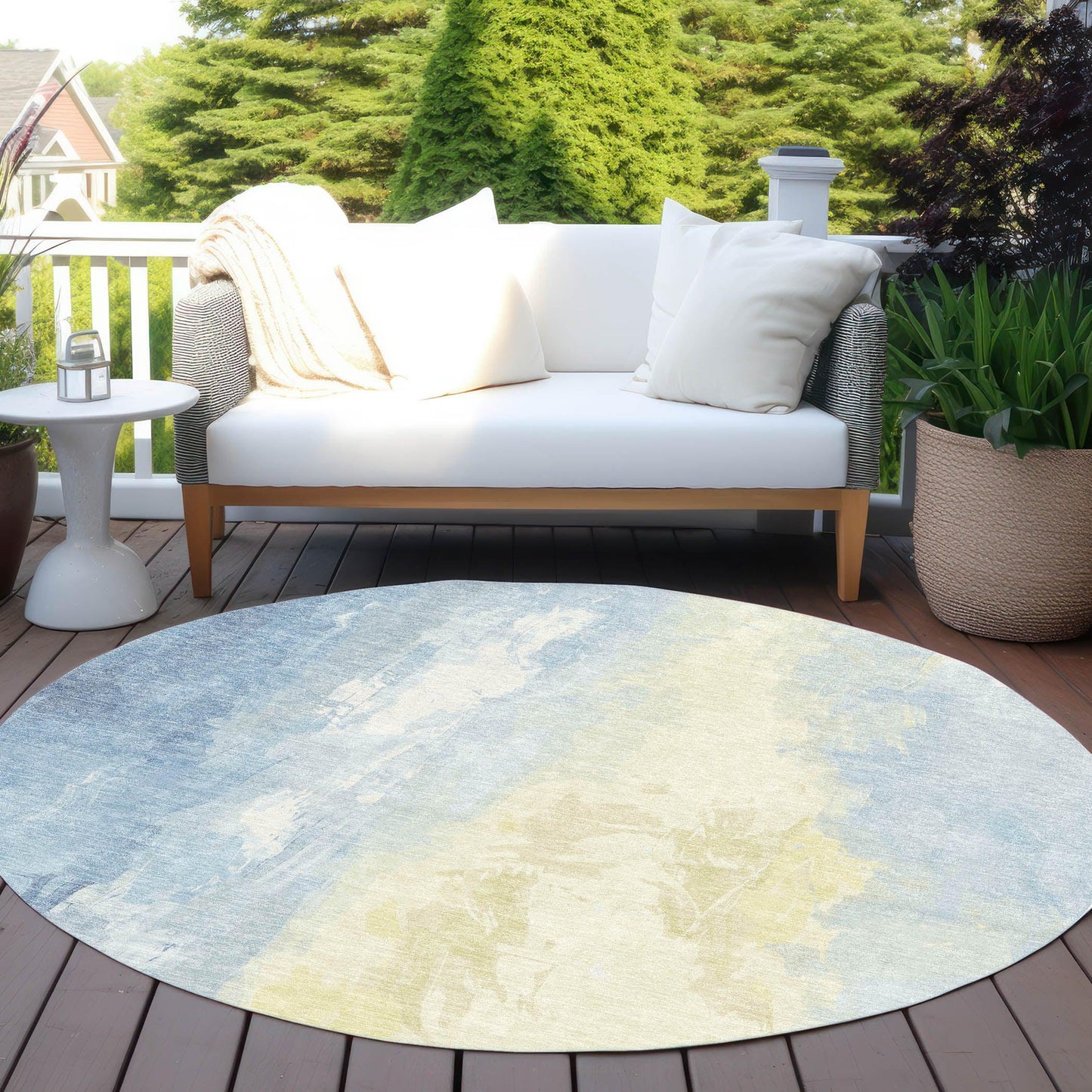 Addison Rugs Saelor Blue Washable Indoor-Outdoor Rug