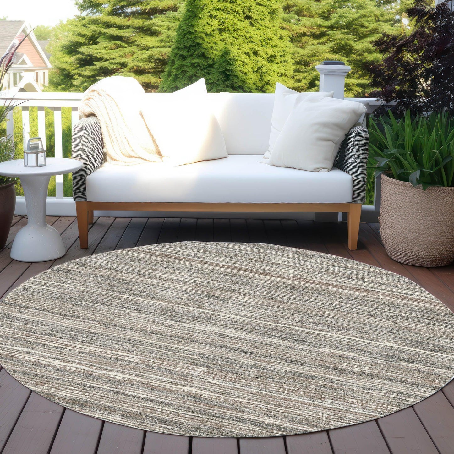 Addison Rugs Taelain Brown Washable Indoor-Outdoor Rug