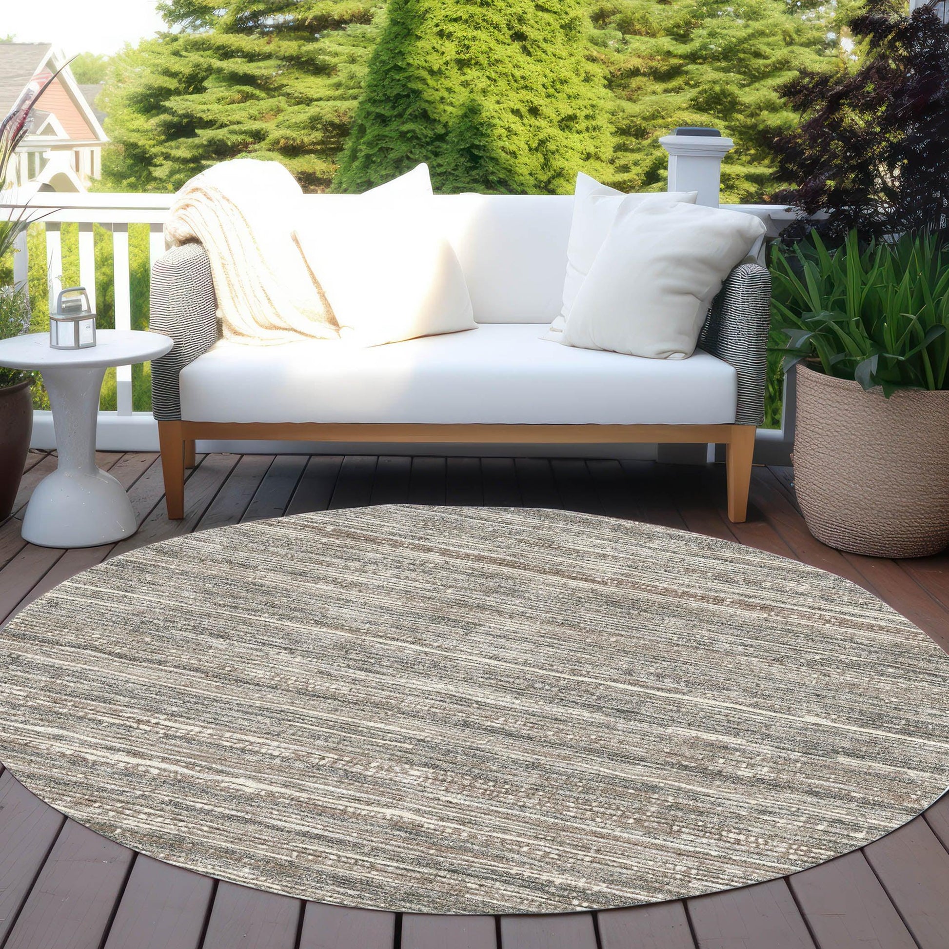 Addison Rugs Taelain Brown Washable Indoor-Outdoor Rug