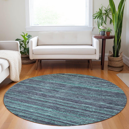Addison Rugs Taelain Teal Washable Indoor-Outdoor Rug