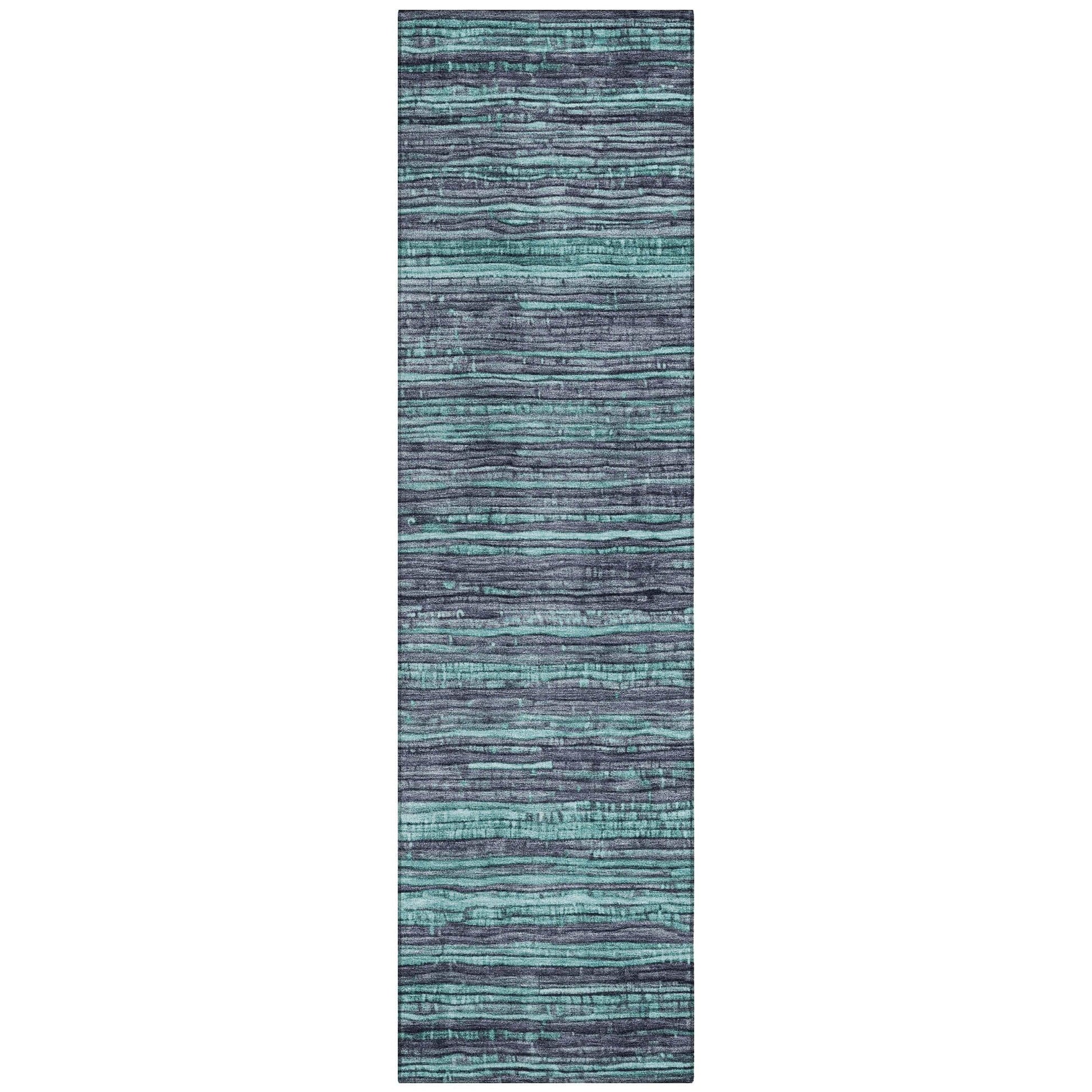 Addison Rugs Taelain Teal Washable Indoor-Outdoor Rug