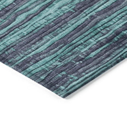 Addison Rugs Taelain Teal Washable Indoor-Outdoor Rug