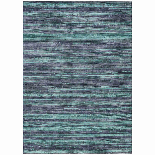 Addison Rugs Taelain Teal Washable Indoor-Outdoor Rug