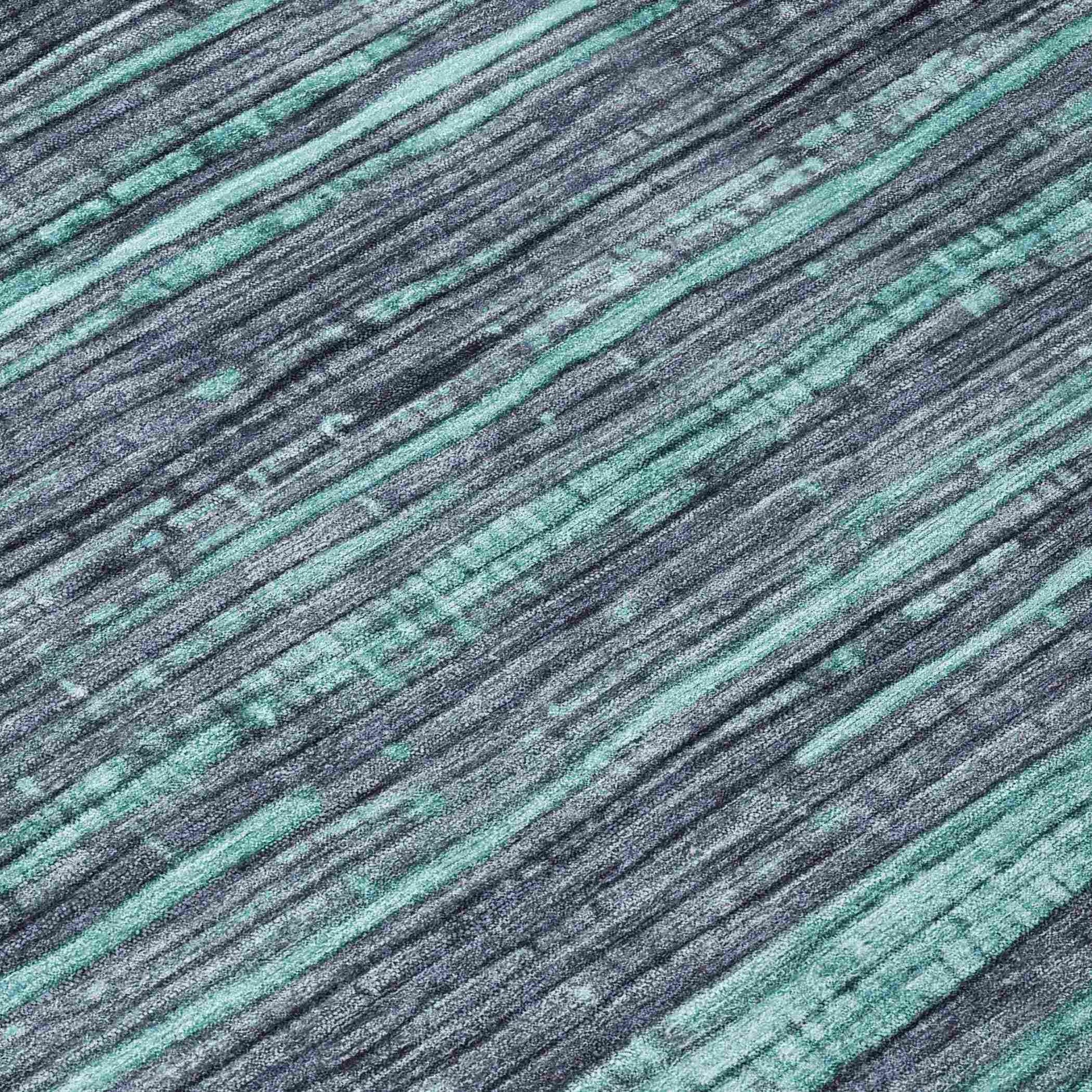 Addison Rugs Taelain Teal Washable Indoor-Outdoor Rug