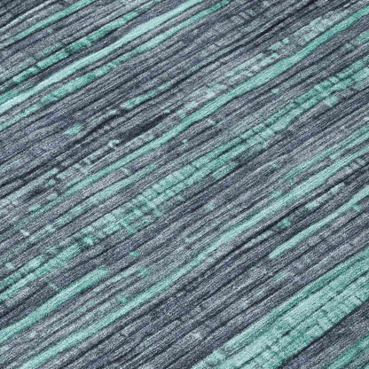 Addison Rugs Taelain Teal Washable Indoor-Outdoor Rug