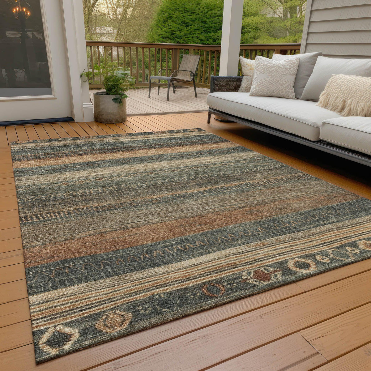 Addison Rugs Taelanor Green Washable Indoor-Outdoor Rug