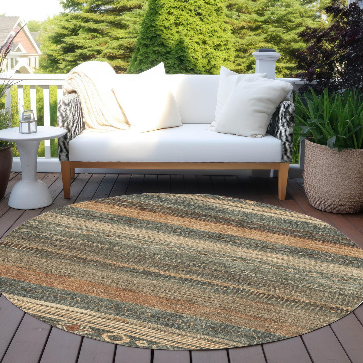 Addison Rugs Taelanor Green Washable Indoor-Outdoor Rug