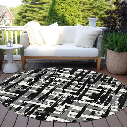 Addison Rugs Taelaris Black Washable Indoor-Outdoor Rug