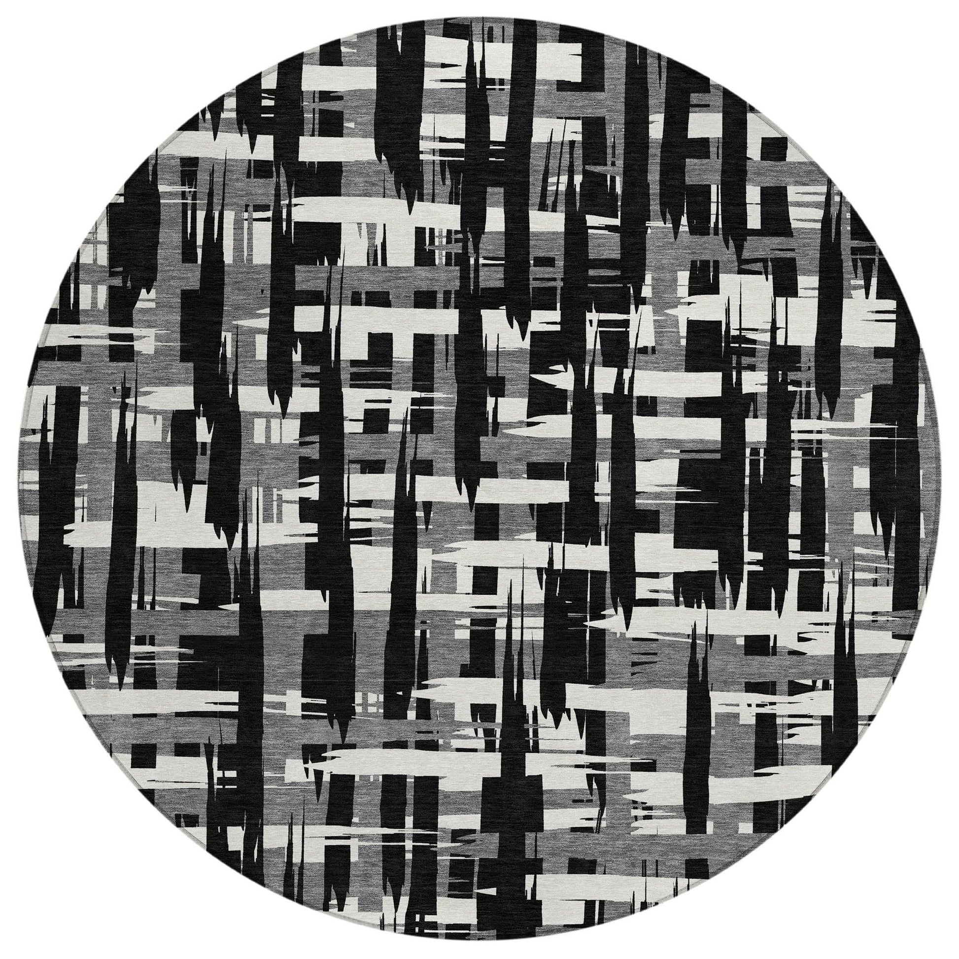Addison Rugs Taelaris Black Washable Indoor-Outdoor Rug