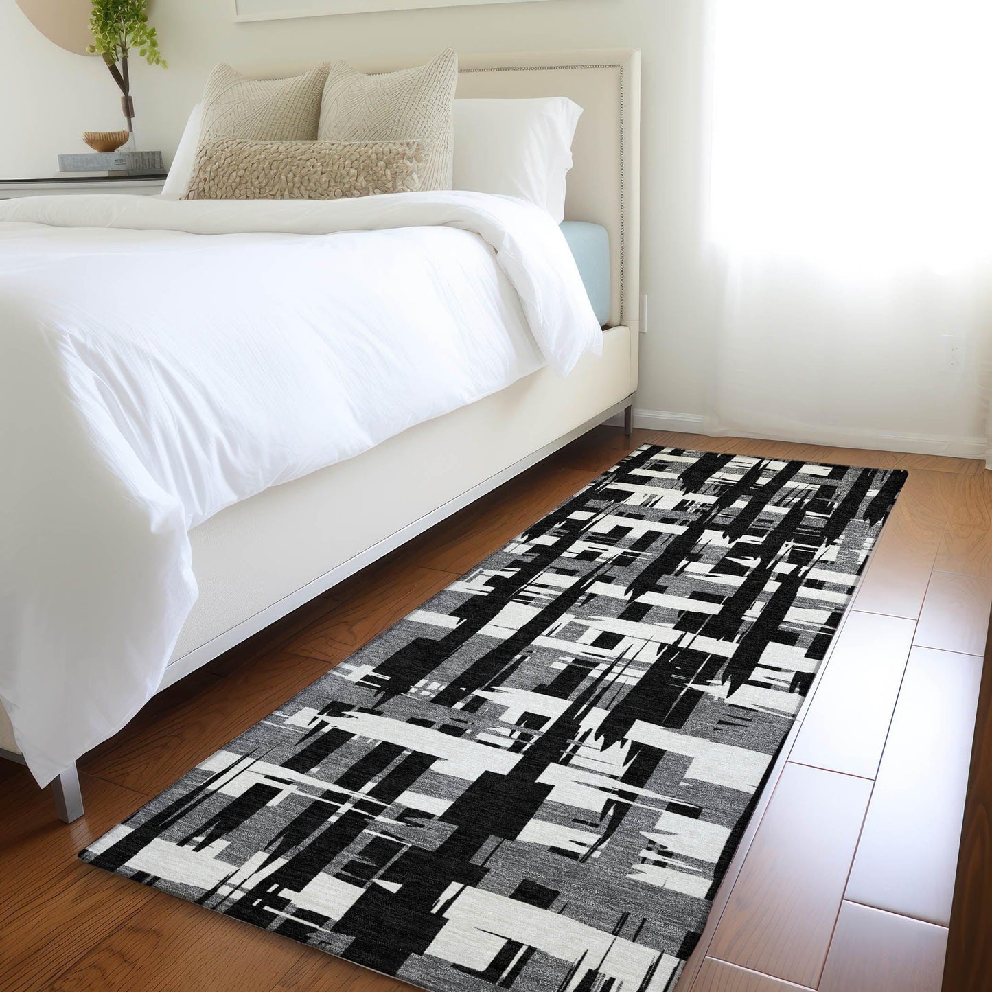 Addison Rugs Taelaris Black Washable Indoor-Outdoor Rug