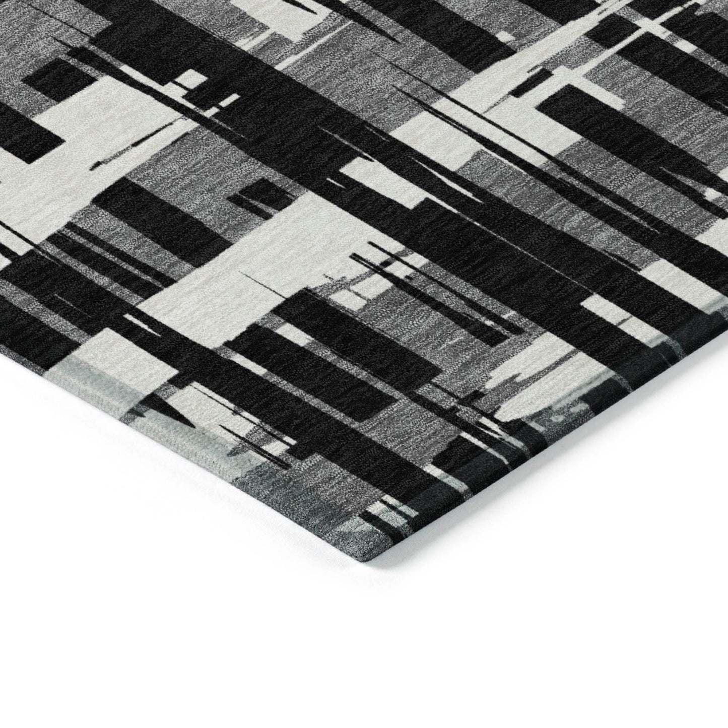 Addison Rugs Taelaris Black Washable Indoor-Outdoor Rug