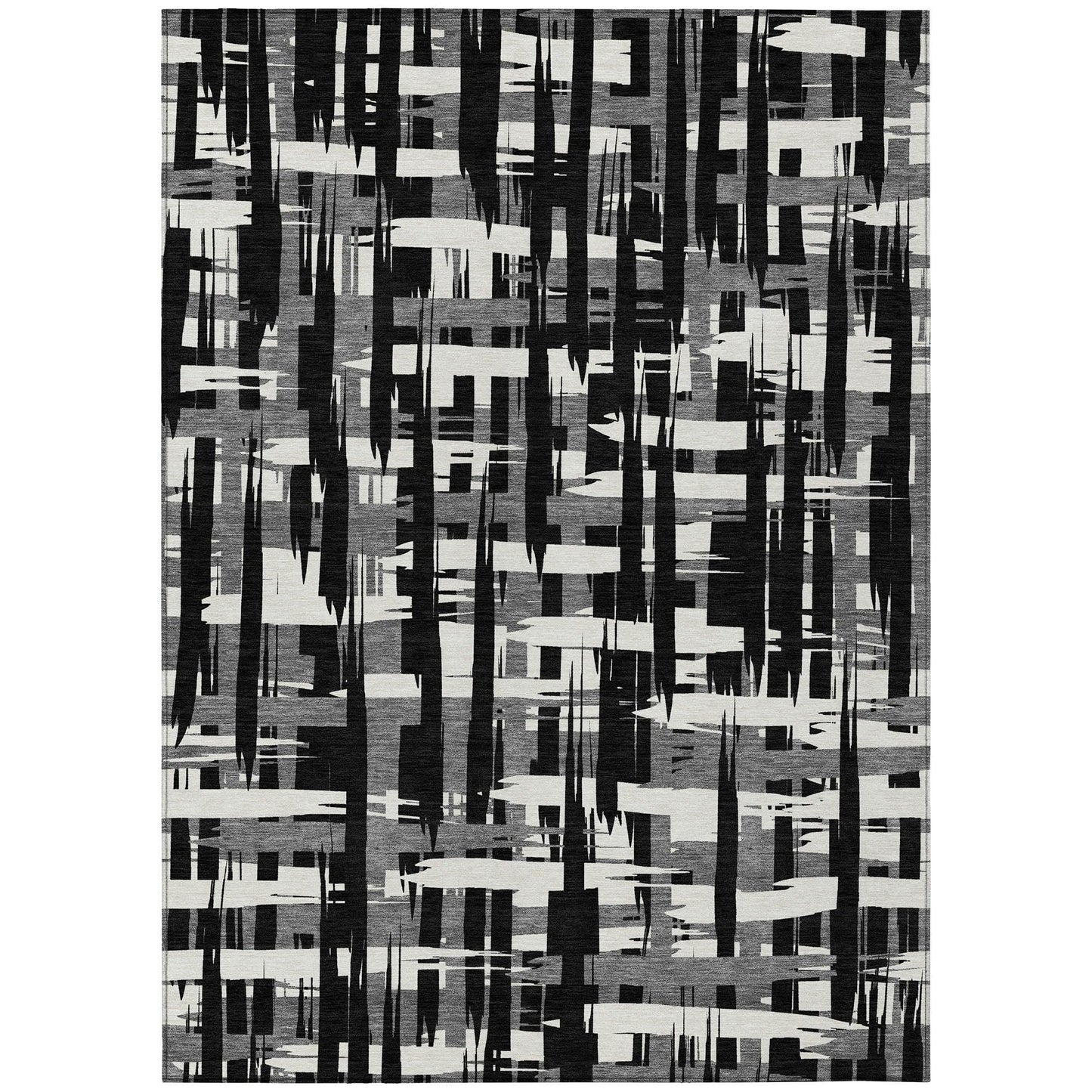 Addison Rugs Taelaris Black Washable Indoor-Outdoor Rug