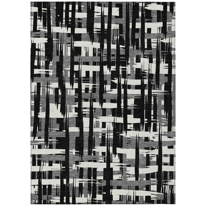 Addison Rugs Taelaris Black Washable Indoor-Outdoor Rug