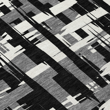Addison Rugs Taelaris Black Washable Indoor-Outdoor Rug