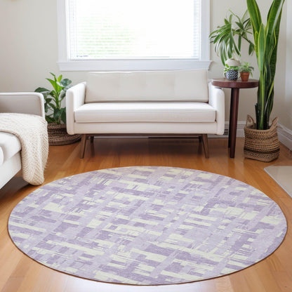 Addison Rugs Taelaris Purple Washable Indoor-Outdoor Rug